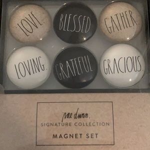 Rae Dunn Grateful Magnet Set (6) NWT